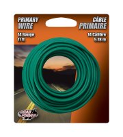 17 ft. 14 Ga. Primary Wire Green