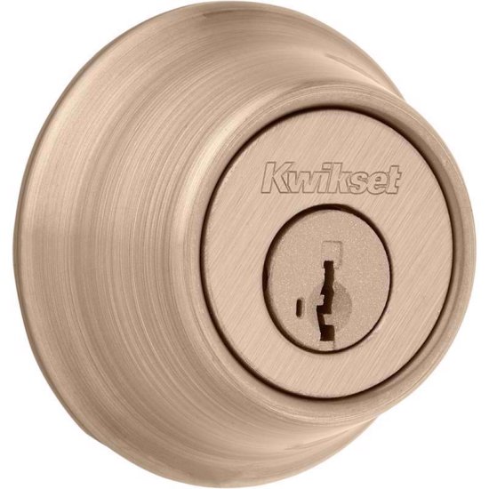 (image for) Smartkey Antique Brass Metal Single Cylinder Deadbolt