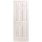 24 in. x 80 in. Textured 6-Panel Primed White Hollow Co