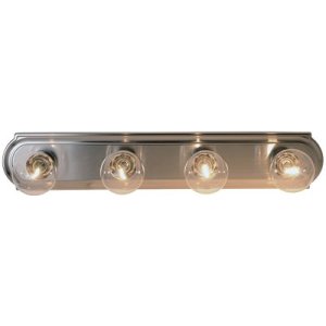 4 Lights Brushed Nickel Bath Vanity Light