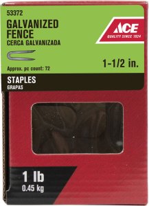 1-1/2 in. L Galvanized Steel Fence Staples 1 lb.