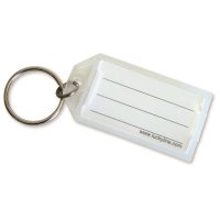 Products Plastic ID Tag with Clear Key Ring (10-Pack)
