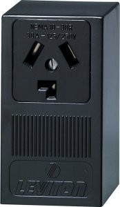 30 amps 125/250 volt Black Outlet 10-30R 1 pk