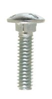 1/4 in. Dia. x 1 in. L Zinc-Plated Steel Carriage Bolt 1
