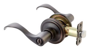 Oil Rubbed Bronze Privacy Lockset Wave