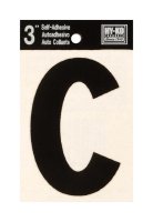 3 in. Black Vinyl Self-Adhesive Letter C 1 pc.