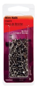 18 Ga. x 3/4 in. L Bright Steel Wire Nails 1 pk 2 oz.