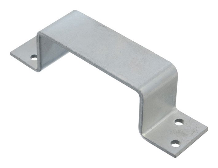 Zinc-Plated Silver Steel Closed Bar Holder 1 pk