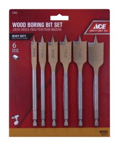 6 in. L Steel Wood Boring Bit Set 6 pc.