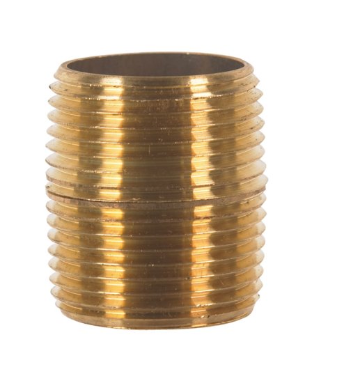 1 in. MPT Brass Close Nipple