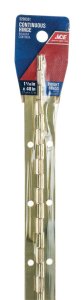 1-1/16 in. W x 48 in. L Bright Brass Brass Continuous Hinge