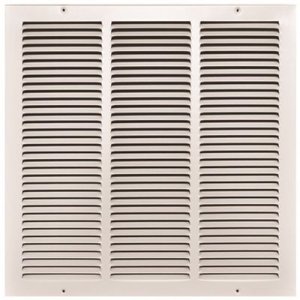 18 in. x 18 in. White Stamped Return Air Grille