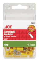 Insulated Wire Ring Terminal Yellow 50 pk