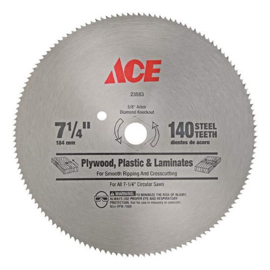 7-1/4 in. Dia. x 5/8 in. Steel Circular Saw Blade 140 teeth