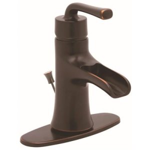 Single Hole Single-Handle Bathroom Faucet in Bronze