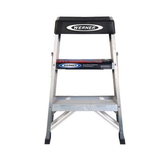 2 ft. H x 17 in. W Aluminum Step Ladder Type IA 300 lb. c