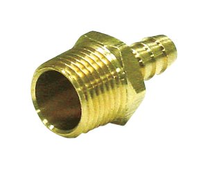 Brass 3/8 in. Dia. x 1/2 in. Dia. Adapter 1 pk Yellow