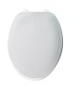 Plastic Elongated Closed Front Toilet Seat with Cover in White