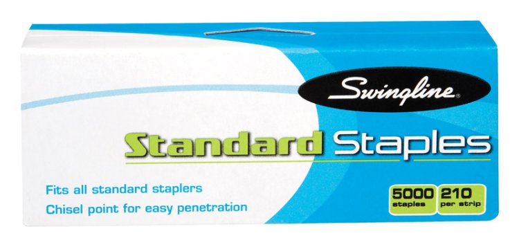 1/4 in. L Flat Crown Standard Staples 5000 pk