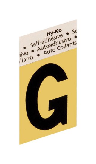 1-1/2 in. Black Aluminum Self-Adhesive Letter G 1 pc.