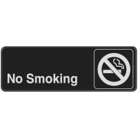 Black No Smoking Sign 3 in. H X 9 in. W