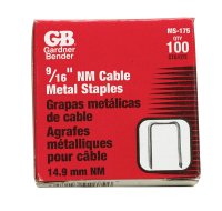 9/16 in. W Steel Insulated Cable Staple 100 pk