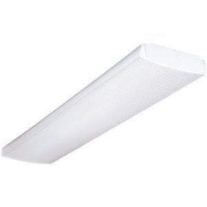 Lighting 4 ft. 2-Light White Fluorescent Low Profile Wr