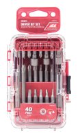 Assorted 1 in. L Bit and Holder Set S2 Tool Steel 40 pc.