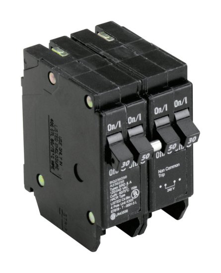 30/50 amps Plug In 4-Pole Circuit Breaker Eaton Cutler-Hammer