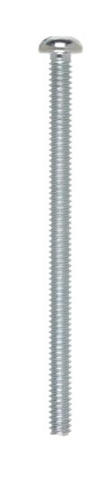 No. 10-24 x 3 in. L Combination Round Head Zinc-Plated S