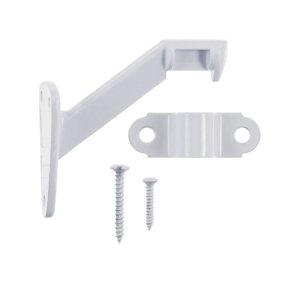 White Steel Heavy Duty Hand Rail Bracket