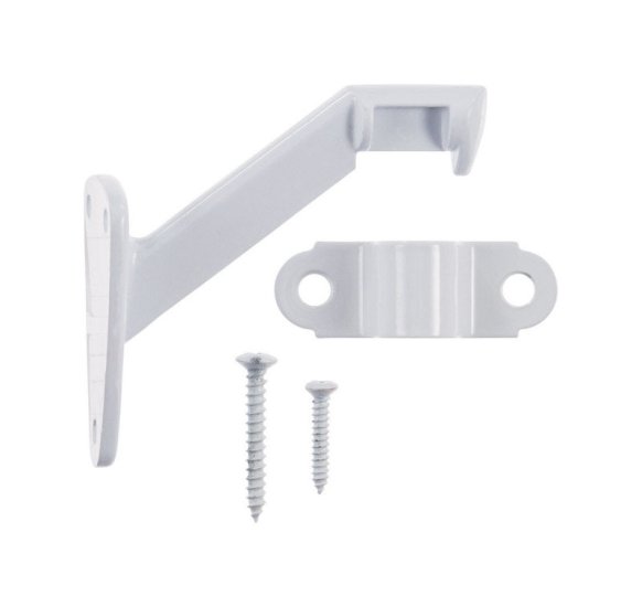 White Steel Heavy Duty Hand Rail Bracket