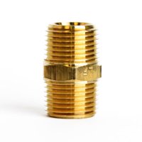 (image for)  3/8 in. MPT X 3/8 in. D MPT Yellow Brass Hex Nipple