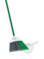 Angle 11 in. W Stiff Recycled Plastic Broom with Dustpan