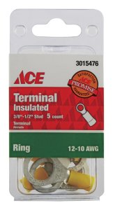 Ring Terminal Yellow 5 pk