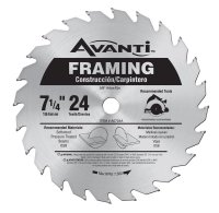 Avanti 7-1/4 in. Dia. x 5/8 in. Carbide Tip Steel Framing Blade