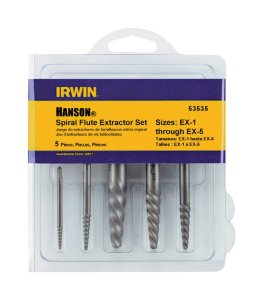 19/64 in. Carbon Steel Spiral Screw Extractor Set 7