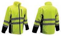 Hi-Vis Yellow Polyester Rain Jacket XL