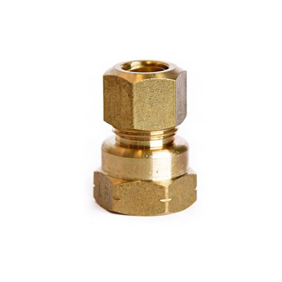(image for)  3/8 in. Compression in. X 3/8 in. D FPT Brass Coupling