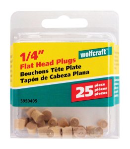 Flat Birch Head Plug 1/4 in. Dia. x 0.225 in. L 1 pk N