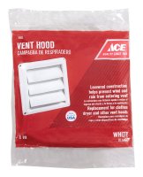 4 in. W x 4 in. L White Plastic Replacement Vent Hood
