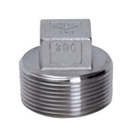 1-1/4 in. MPT Stainless Steel Square Head Plug