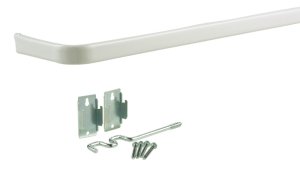 Enamel White Curtain Rod 48 in. L x 86 in. L