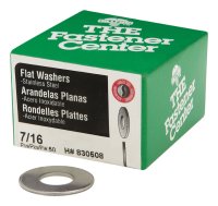 Stainless Steel 7/16 in. Flat Washer 50 pk