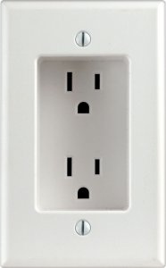 15 amps 125 volt Duplex White Outlet 5-15R 1 pk