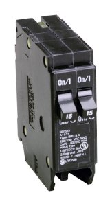 15/15 amps Tandem 2-Pole Circuit Breaker Eaton Cutler-Hammer