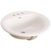 (image for) 19 in. Round Drop-In Bathroom Sink in White