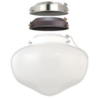 Schoolhouse Ceiling Fan Light Kit Nickel/Orb/White