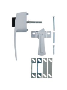 White White Steel Push Button Latch 1 pk