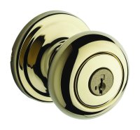 Polished Brass Entry Lockset SmartKey Juno